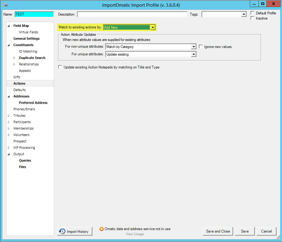 How to Update Existing Actions