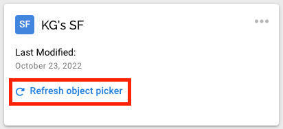 How to Refresh the Object Picker
